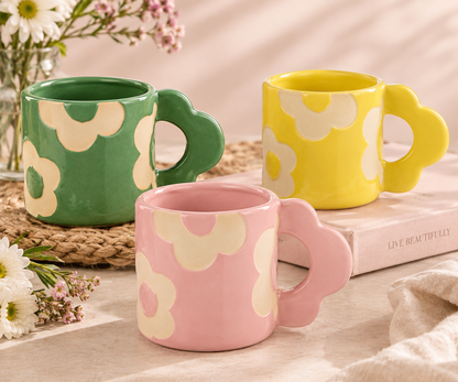 Flower Ceramic Mugs