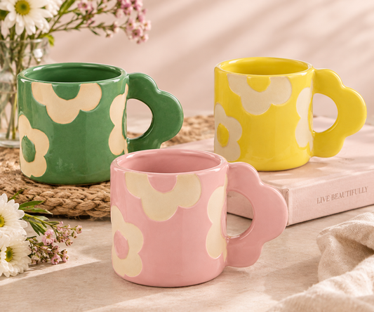 Flower Ceramic Mugs