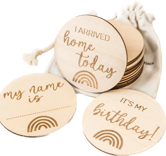 Kiin - Baby Milestone Wooden Discs